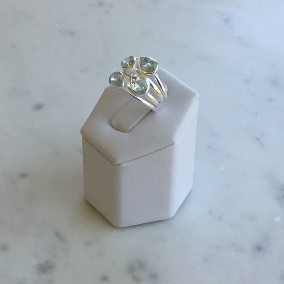 Sterling Natural Blue Topaz Ring - Picture 4 of 15